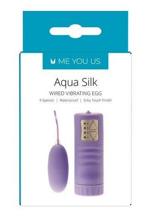 ME YOU US Aqua Silk Vibrating Egg with Remote Control - Purple