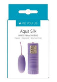 ME YOU US Aqua Silk Vibrating Egg with Remote Control - Purple