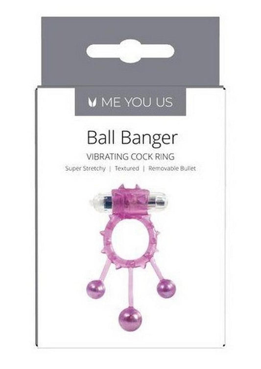 ME YOU US Ball Banger Vibrating Cock Ring - Purple