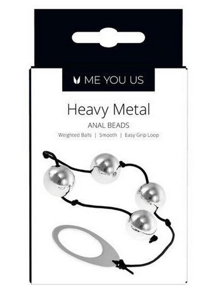 ME YOU US Heavy Metal Anal Beads - Metal/Silver