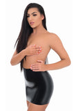 ME YOU US Latex Mini Skirt - Black - Large