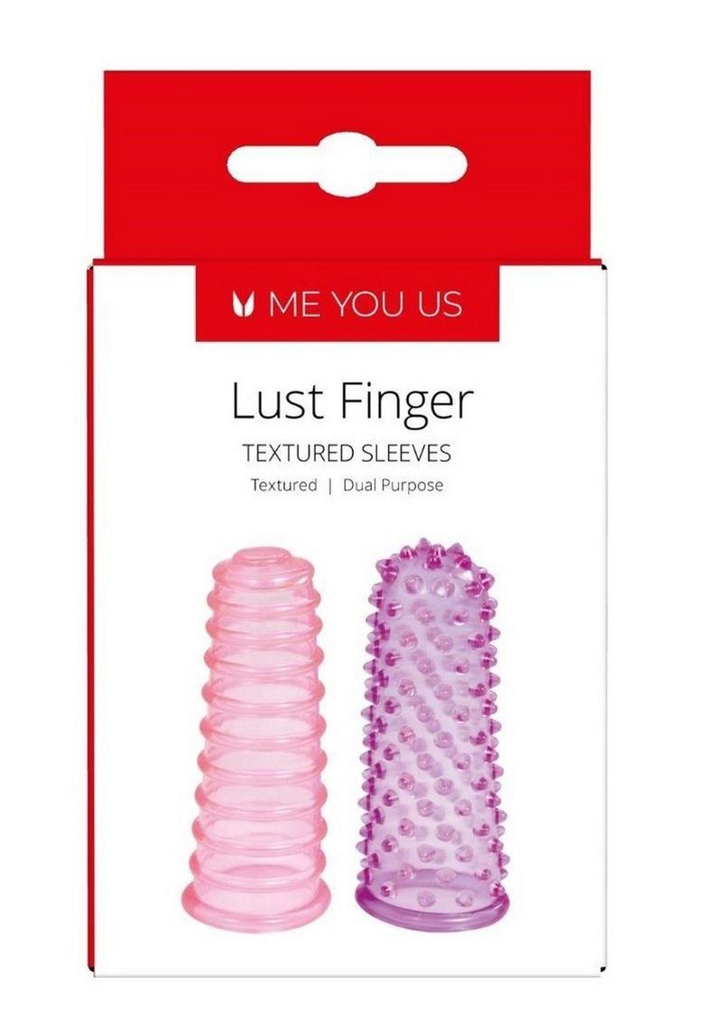 ME YOU US Lust Finger Textured Sleeves - Multicolor/Pink/Purple