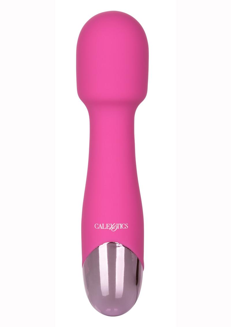 Mini Miracle Silicone Rechargeable Wand Massager - Pink