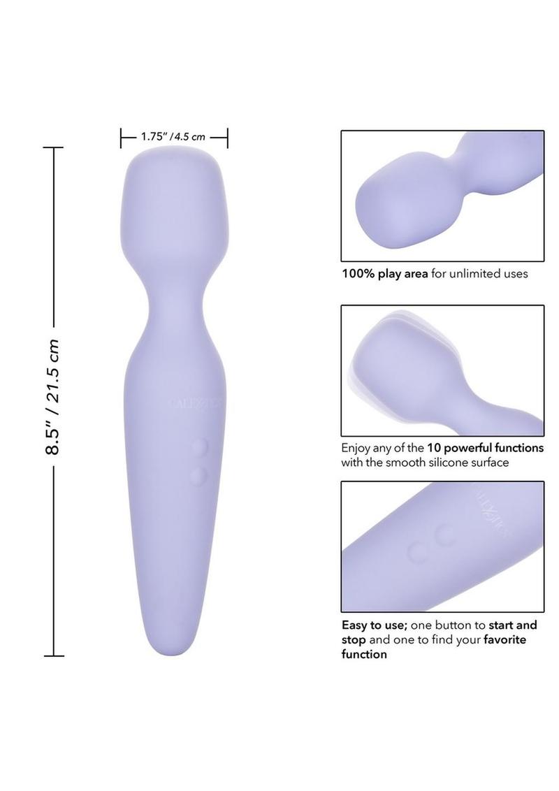 Miracle Massager USB Rechargeable Silicone Wand Waterproof - Purple - 8.5in