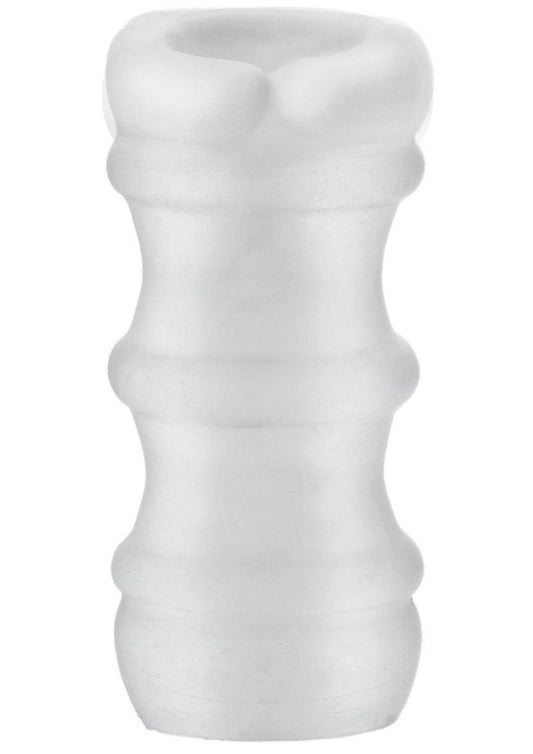 Mood Pleaser Massage Beads Ultraskyn Masturbator - Frost/White