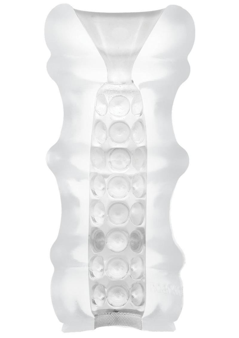 Mood Pleaser Massage Beads Ultraskyn Masturbator - Frost/White