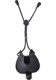 My Cock Ring Vibrating Scrotum Pouch and Cinch Silicone Cock Ring - Black