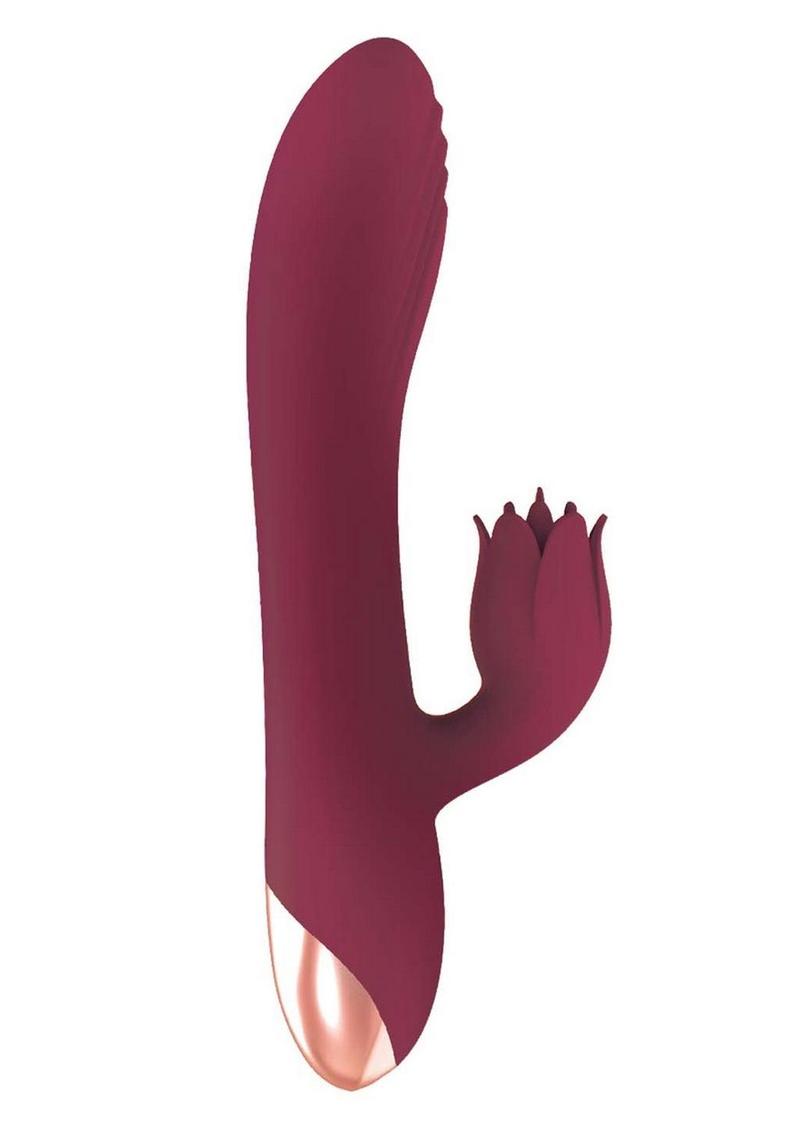 Mystique Venus Rechargeable Silicone Vibrator - Eggplant Purple/Purple