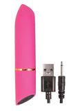 Mystique Vibrating Massagers Rechargeable Silicone Vibrator - Pink