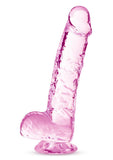 Naturally Yours Crystalline Dildo - Pink/Rose - 6in