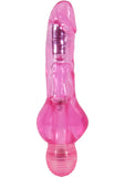 Naturally Yours Mr. Right Now Vibrating Dildo - Pink - 6.5in