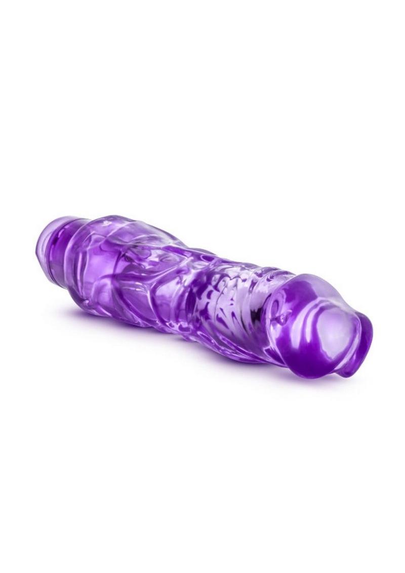 Naturally Yours Wild Ride Vibrating Dildo - Purple - 9in