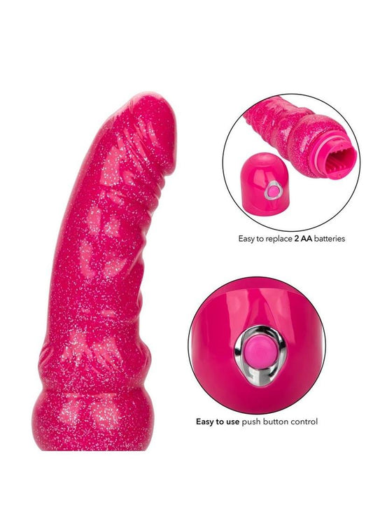 Naughty Bits Lady Boner Bendable Personal Vibrator - Pink - 6.25in