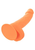 Neon Silicone Studs Dildo - Orange - 6in