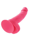 Neon Silicone Studs Dildo - Pink - 6in