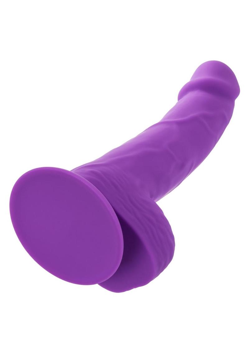 Neon Silicone Studs Dildo - Purple - 6in