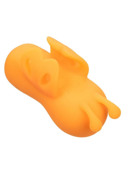 Neon Vibes The Buzzing Vibe Rechargeable Silicone Finger Vibrator - Orange