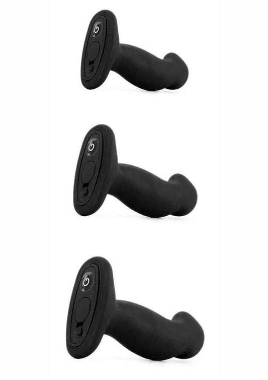 Nexus Gplaytrio+ Unisex Rechargeable Silicone Vibrator - Black - 3 Piece/Set