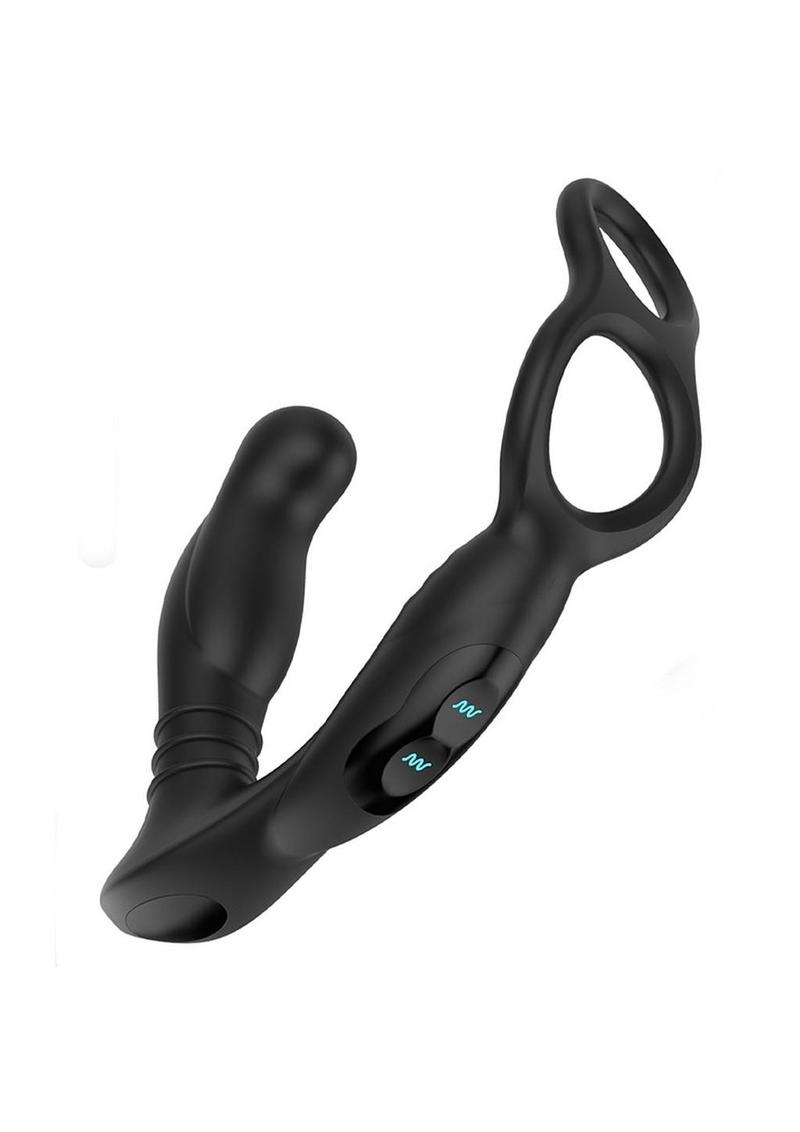 Nexus Simul8 Rechargeable Silicone Prostate Edition Vibrating Dual Motor Anal Cock and Ball - Black