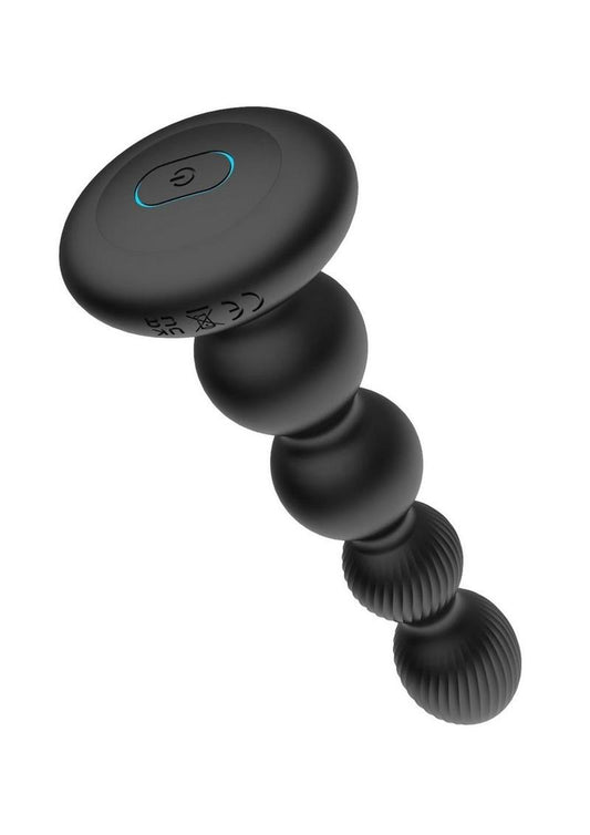 Nexus Tornado Rechargeable Silicone Rotating Beaded Probe with Remote - Black