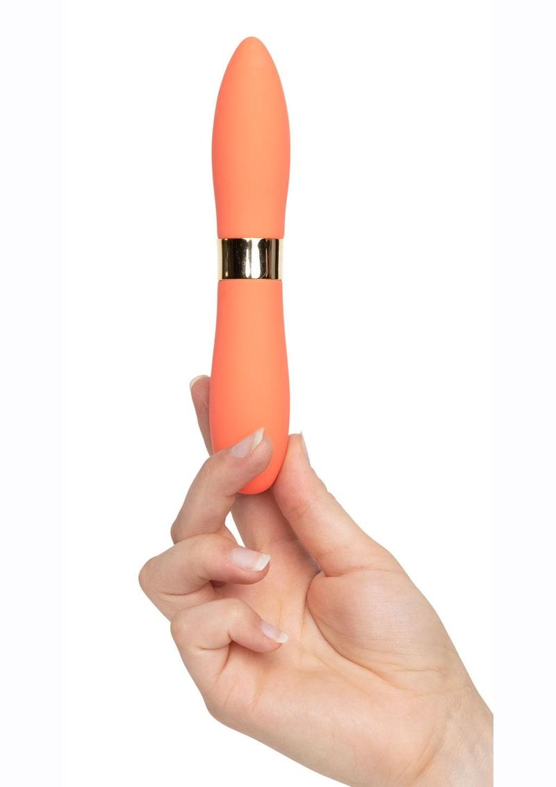 Nu Sensuelle Deux Silicone Rechargeable Bullet - Coral/Orange/Rose Gold