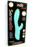 Nu Sensuelle Indii Xlr8 Rechargeable Silicone G-Spot Rabbit Vibrator - Blue/Electric Blue