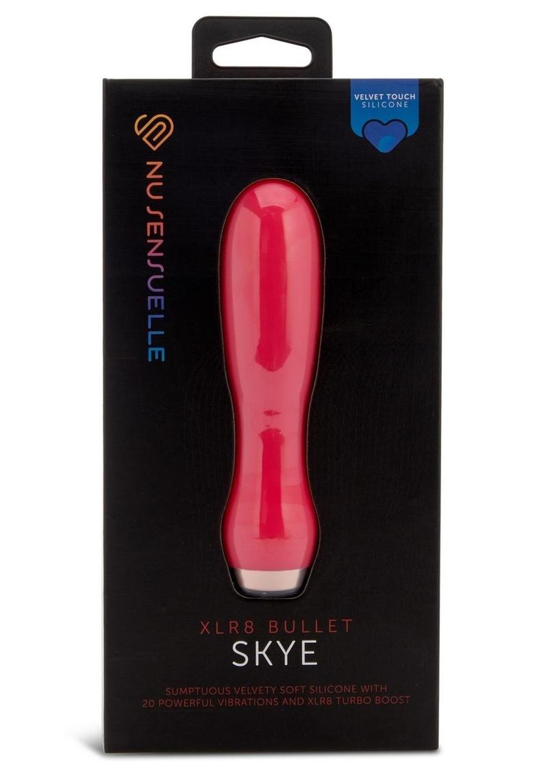 Nu Sensuelle Skye Velvet Touch with Turbo Rechargeable Silicone Bullet - Hot Pink/Pink