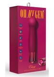 Oh My Gem Classy Rechargeable Silicone Vibrator - Garnet