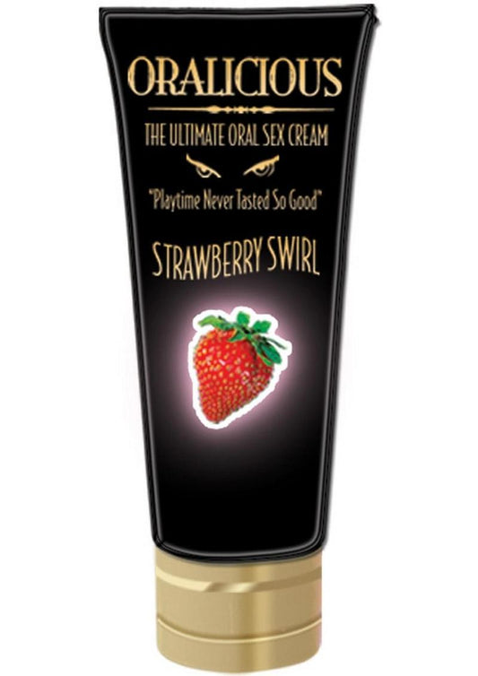 Oralicious Ultimate Oral Sex Cream 2oz - Strawberry Swirl