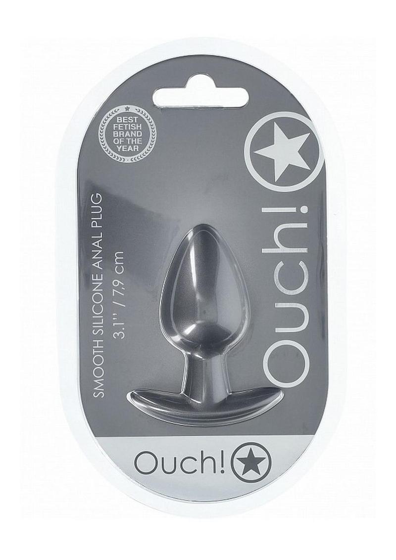 Ouch! Anal Plug Silicone - Grey/Gun Metal - Medium