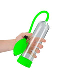 Ouch! Classic Penis Pump - Clear/Glow In The Dark/Green