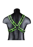 Ouch! Cross Harness - Black/Glow In The Dark/Green - Medium/Small