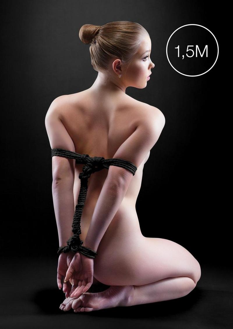 Ouch! Japanese Nylon Mini Rope - Black - 1.5 Meters/4.9 Feet