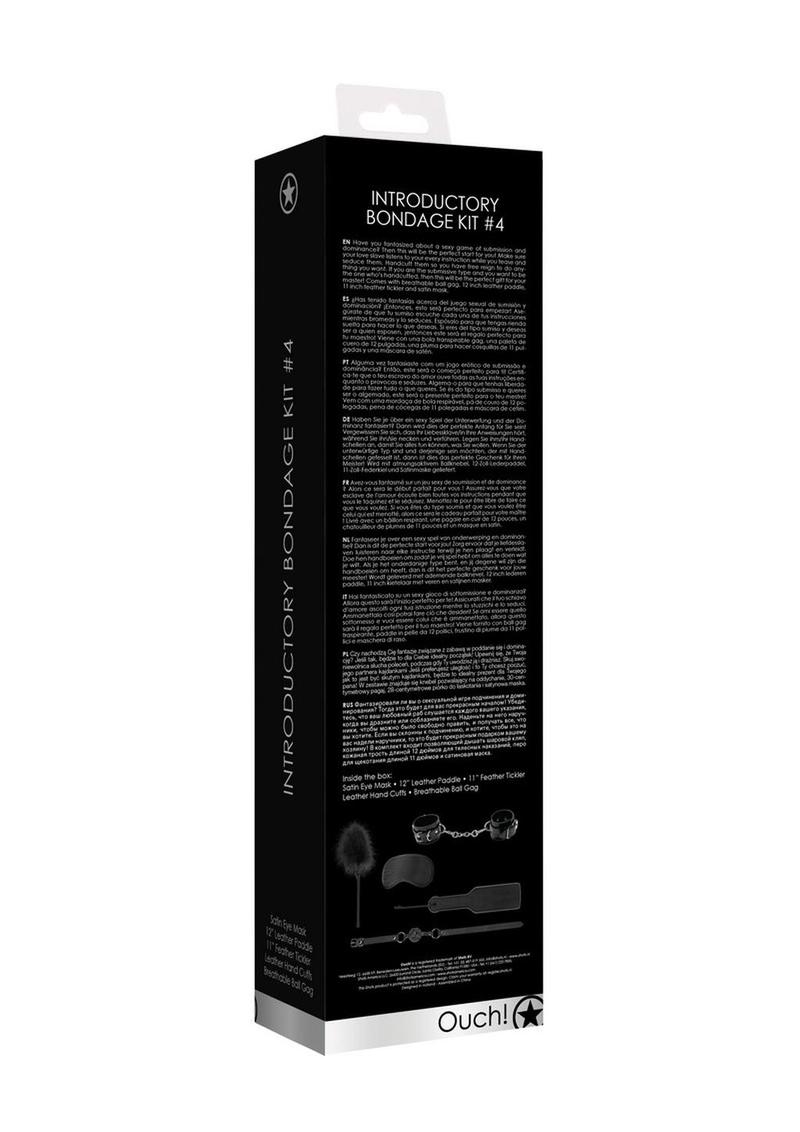 Ouch! Kits Introductory Bondage Kit #4 - Black - 5 Piece Kit