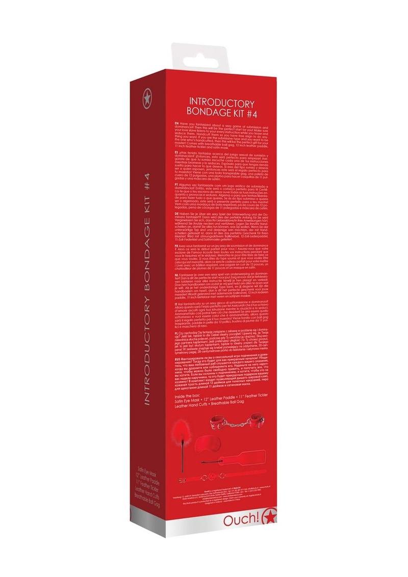 Ouch! Kits Introductory Bondage Kit #4 - Red - 5 Piece Kit