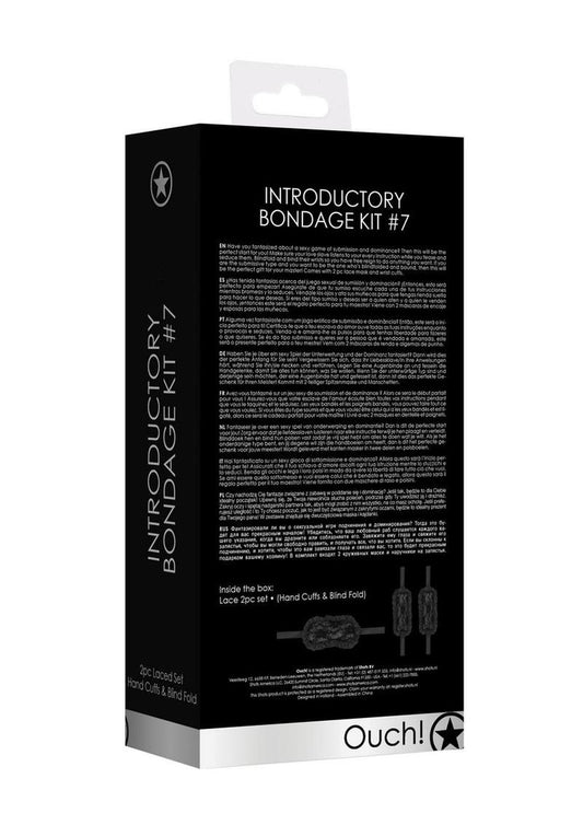 Ouch! Kits Introductory Bondage Kit #7 - Black - 2 Piece Kit