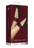 Ouch! Luxury Ankle Cuffs - Burgundy