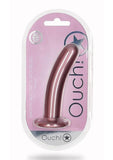 Ouch! Smooth G-Spot Silicone Dildo 6in - Metallic