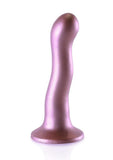 Ouch! Ultra Soft Curvy G-Spot Silicone Dildo 7in - Mettalic