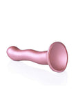 Ouch! Ultra Soft Curvy G-Spot Silicone Dildo 7in - Mettalic - Rose Gold