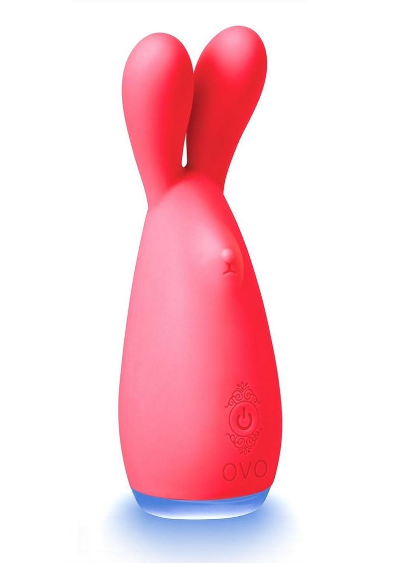 OVO Ner Clitoral Silicone Rechargeable Vibrator - Orange/Red