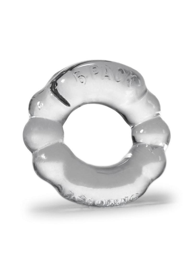 Oxballs Atomic Jock 'The 6 Pack' Sport Cock Ring - Clear