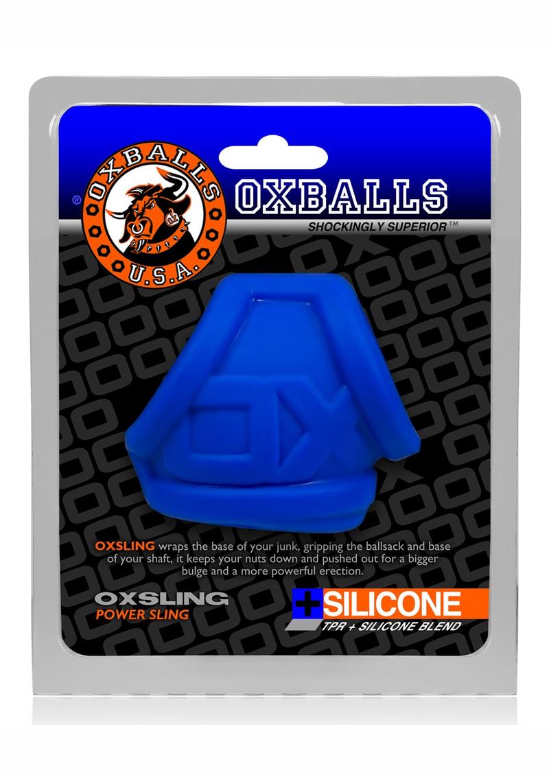 Oxballs Oxsling Silicone Blend Power Sling - Blue/Clear