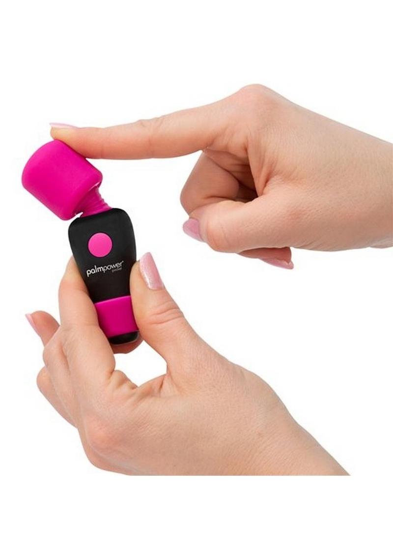 Palmpower Pocket Silicone Rechargeable Mini Wand Massager - Pink