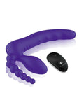 Pegasus Remote Control Strapless D.p. Silicone Strap-On - Purple