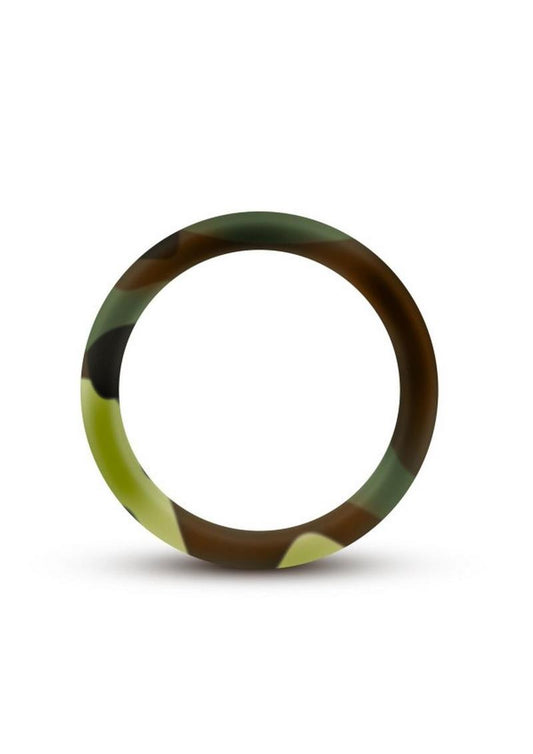 Performance Silicone Camo Cock Ring - Green Camouflage - Green