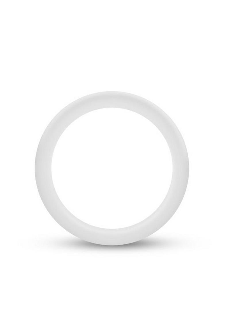 Performance Silicone Cock Ring - Clear/Glow In The Dark/White