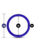 Performance Vs1 Pure Premium Silicone Cock Rings - Blue/Indigo - Medium - 3 Pack