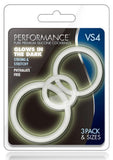 Performance Vs4 Pure Premium Silicone Cock Ring Set (3 Sizes