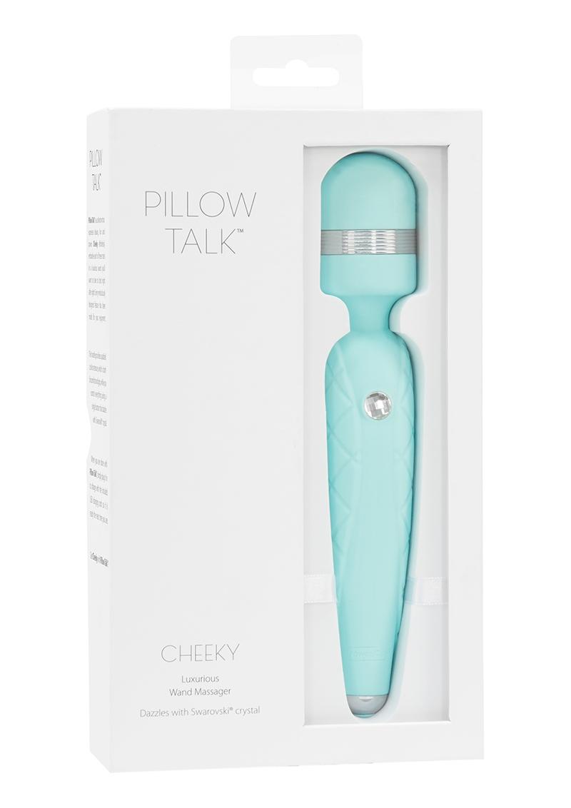 Pillow Talk Cheeky Silicone Rechargeable Wand Massager - Teal